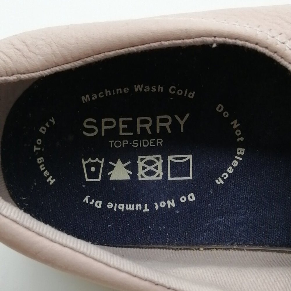 Sperry Top Sider Womens Round Toe Sneaker Pink Leather Lace Up Flat Heel 7.5 - Picture 8 of 10